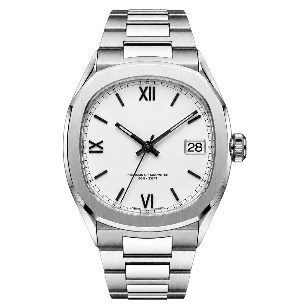 Steel watch with its freshly issued digital certificate