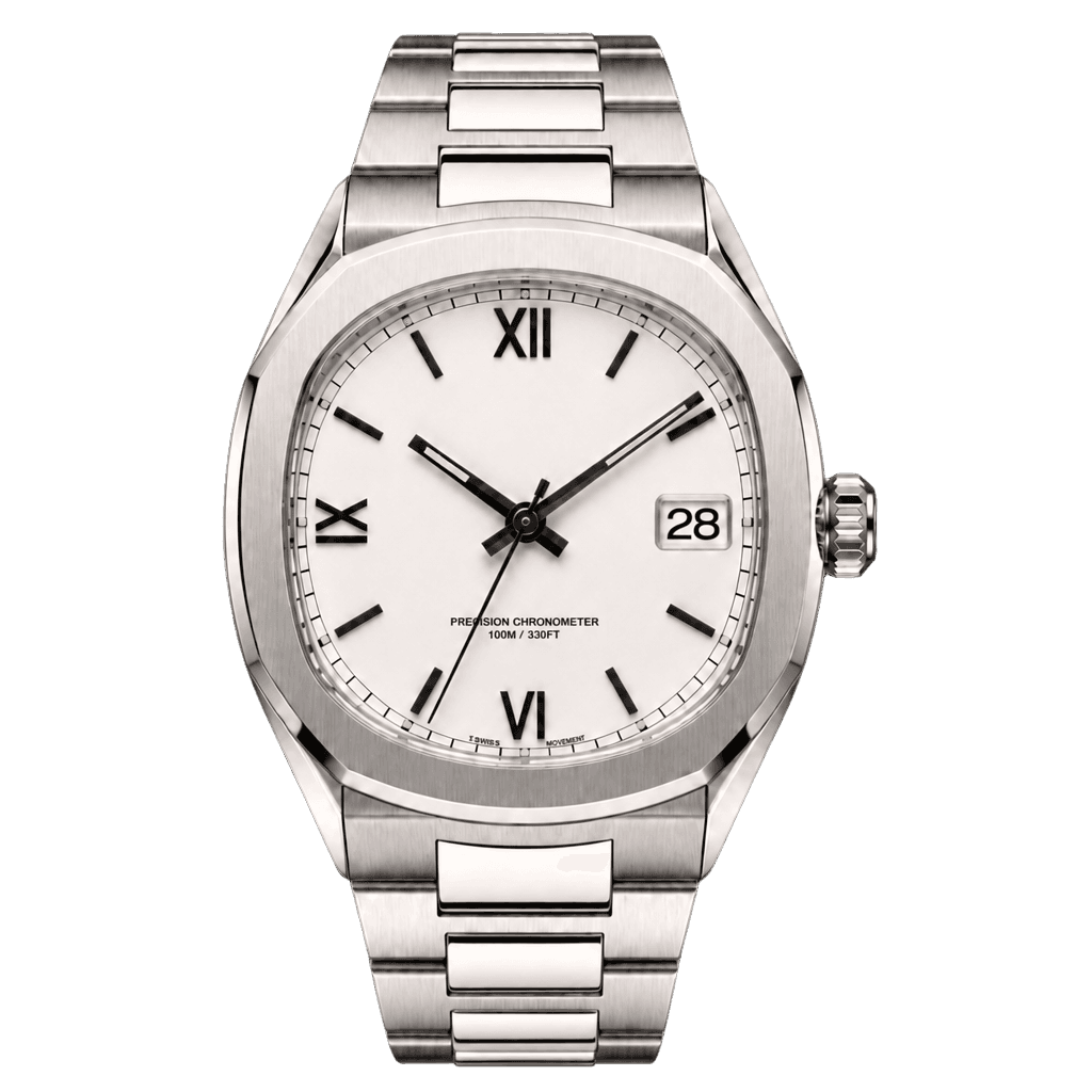 Steel watch with its freshly issued digital certificate