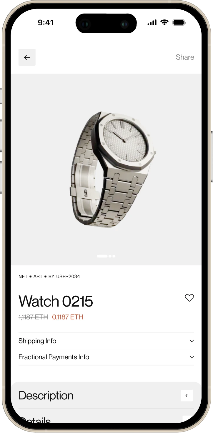 Smartphone verifying the watch with a tap